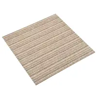 vidaXL Covor 20 buc. Bej în dungi 50 x 50 cm 100% polipropilenă