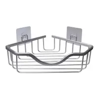 Raft pentru baie argintiu lucios autoadeziv/pentru colț din aluminiu Filaire Aluminium – douceur d'intérieur