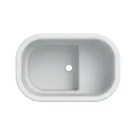 Cada ovala de baie copii, montare in placa, 71,5 cm x 46,5 cm, alb alpin, Varicor, antibacteriana, Geberit Bambini