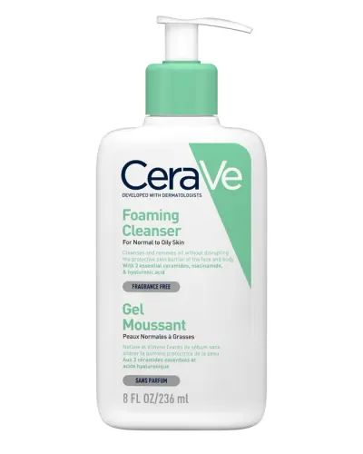 Gel de curatare spumant pentru ten normal-gras, CeraVe | 236 ml