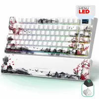 Tastatura Mecanica Wireless Timebox, 75%, Hot-Swap, Gasket, Alb - Default Title