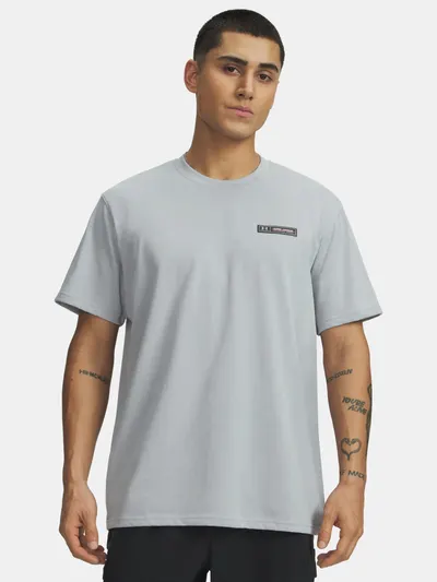 Tricou bărbați Under Armour HW Armour Label mod gray medium heather/black