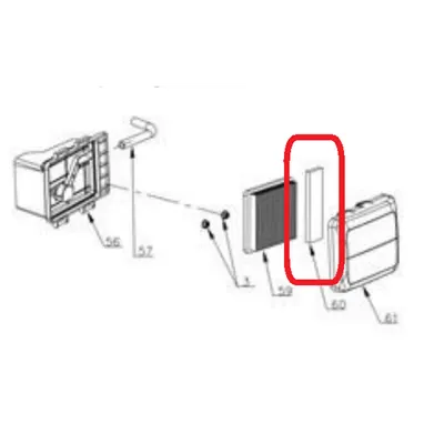 Element filtrant RURIS , pentru masina de tuns gazonul Ruris RX441S
