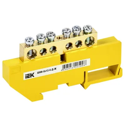 Neutral bus bar with DIN-Izolator SHNI-8x12-6-D-ZH