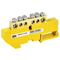 Neutral bus bar with DIN-Izolator SHNI-8x12-6-D-ZH