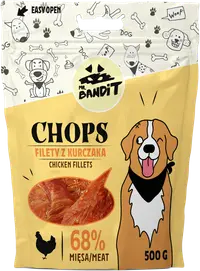Recompense pentru caini Mr. Bandit CHOPS, pui, 500g