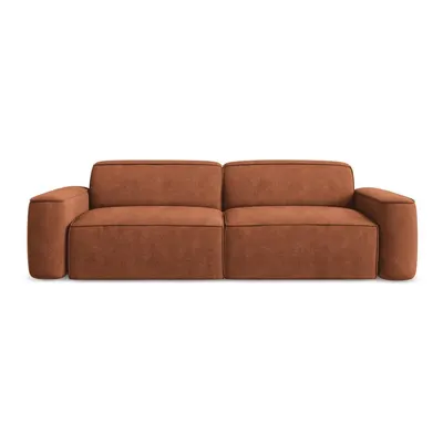 Canapea teracotă cu tapițerie din chenille 244 cm Omao – Makamii