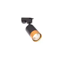 Proiector pe sina monofazata, LED GU10 35W, aluminiu, IP20, negru auriu