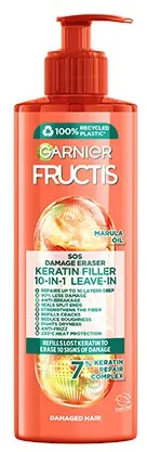 Garnier Fructis SOS Repair Crema de par cu ulei de marula 10 în 1, 400 ml