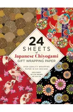 24 Sheets of Chiyogami Patterns Gift Wrapping Paper: High-Quality 18 X 24 (45 X 61 CM) Wrapping Paper
