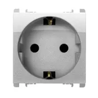 nea - Priza Germana, 2P+T 16A-250V, 2 mod, Aluminiu