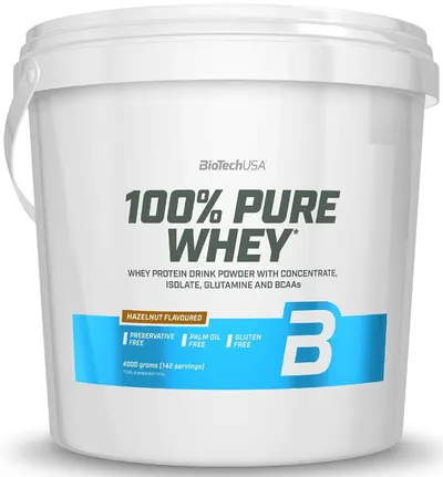 100% Pure Whey, alune de pădure, 4000 g, BioTech USA
