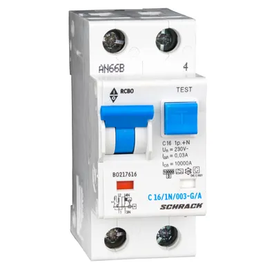 Combined MCB/RCD (RCBO) C32/1+N/30mA/Type A, G