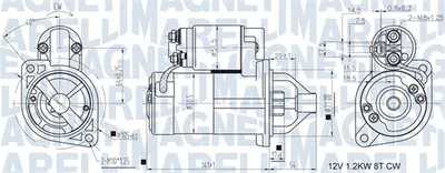 Electromotor (12V, 1,2kW) potrivit HYUNDAI I30, TIBURON; KIA CEE D, PRO CEE D, SPORTAGE II 2.0 09.04