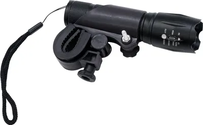 Lanternă LED aluminiu cu zoom și suport bicicletă FLOW FB-T6G