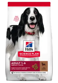Hrana uscata caini, Hill's Science Plan Canine Adult Medium Lamb and Rice, 14 kg