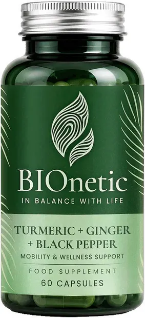 Turmeric + Ginger + Black Pepper, 60 capsule, BIOnetic