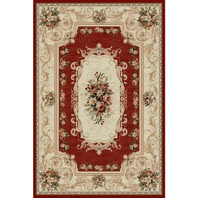Covor Dreptunghiular, 80 x 200 cm, Rosu, Lotos Model Floral 535
