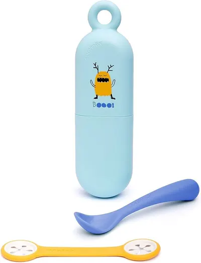 Set Suport+lingurita+clips Bavetica Blue 3157843