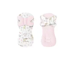Protectie textila, MimiNu, Pentru carucior, scaun auto si scaun de bicicleta, Cu perna Butterfly, Materiale certificate Oeko Tex Standard 100, Minky Sweet Deer Pink