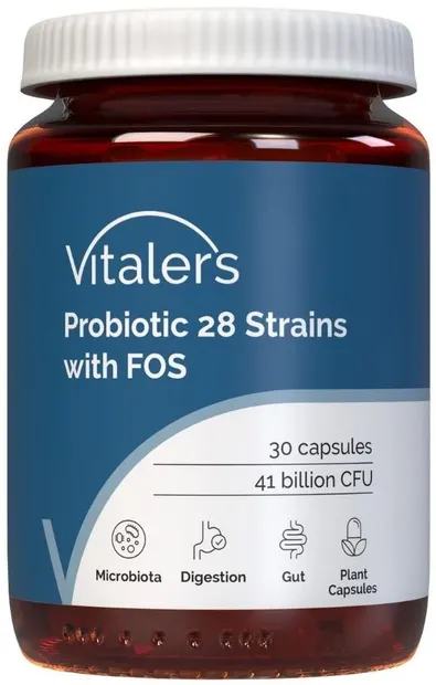 Vitaler's Probiotic 28 tulpini + Prebiotic FOS, 30 capsule