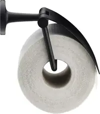 Suport hartie igienica Duravit Starck T 0099404600, montare pe perete, metal, Negru mat