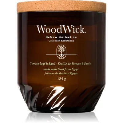 Woodwick Tomato Leaf & Basil lumânare parfumată 184 g