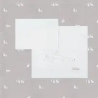 Set de cearșafuri pentru leagăn de bebeluși Bimbidreams - Bunny, 50 x 80 cm, Grey