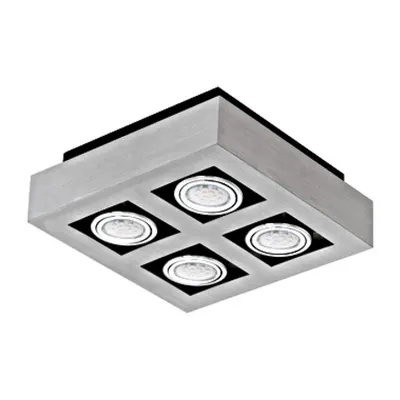 surface luminaire Loke 1 4x5W 3000K aluminium brushed IP20