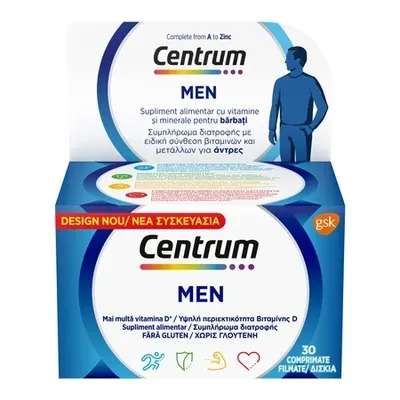 Centrum pentru Barbati complet de la A la Zinc, 30 comprimate