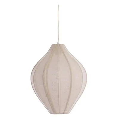 Lustră în culoare naturală cu abajur textil Pasto – Light & Living