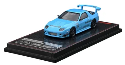 Model colecționar Ignition Model Contemporary: Automobile - Mazda RX-7 (FC3S) RE Amemiya, Light Blue