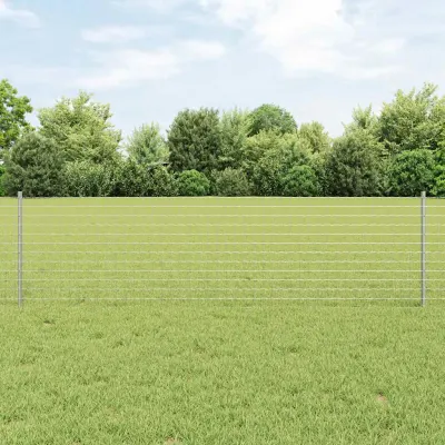 vidaXL Stâlp de gard încorporat 5 buc. Argintiu 100 cm