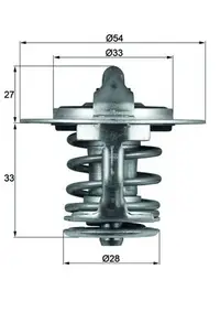 Termostat lichid racire (77 C) potrivit NISSAN CHERRY III, LAUREL, PATROL GR IV, SUNNY II 1.3-4.2D 05.82-06.97