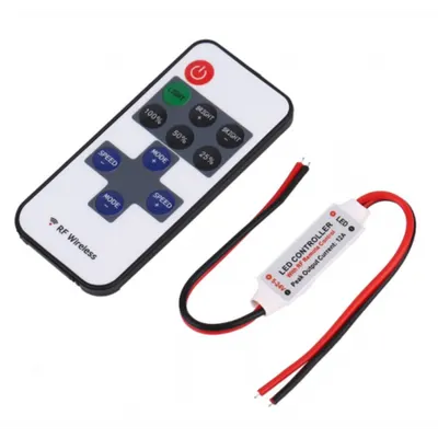 Mini-variator intensitate lumina banda LED, 12V, 72W, cu telecomanda RF