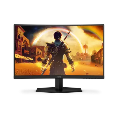 Monitor Gaming AOC C24G42FE, 24", 1920 x 1080 pixeli, Black, Red, 3 ani Garantie