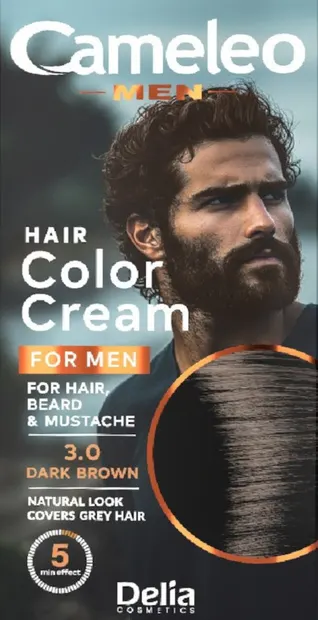 Delia Cameleo Vopsea de păr și barbă, 3.0 Maro închis, 30 ml