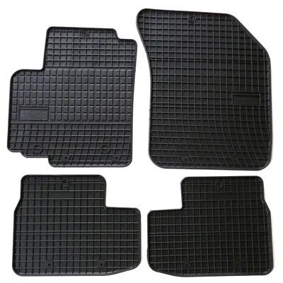 Set covorase auto din cauciuc Suzuki Splash, Opel Agila B 2008-2014, presuri FROGUM, negre, 4 buc.