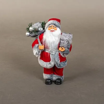 Figurină Eurolamp - Moș Crăciun, 30 cm, roșu