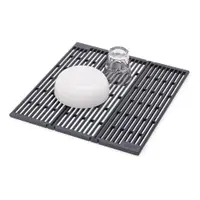 Scurgător de vase gri ajustabil din plastic 43x13 cm Platform – Joseph Joseph