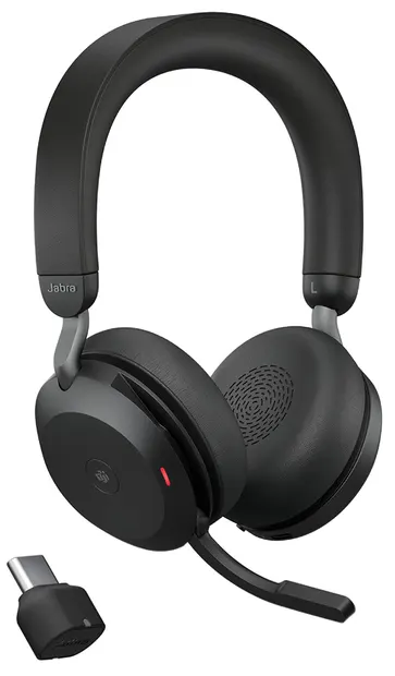 Căști wireless cu microfon Jabra - Evolve 2 75 UC USB-C, ANC, negru