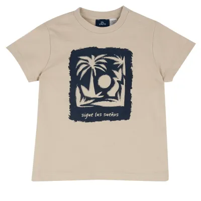 Tricou copii Chicco, Bej cu model, 01945-70MC