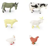 Set de figurine Rappa - Animale de fermă, 6 buc. , 3-6 cm
