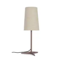 Veioză bej din metal cu abajur textil (înălțime 60 cm) Assam – Bizzotto