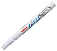 Marker permanent Uniball pe baza de ulei - alb