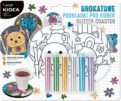 Set creativ Kidea - Animale, tampoane cu sclipici