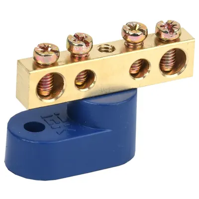 Neutral insulated bus bar with one corner Izolator SHNI-6x9-4-U1-S
