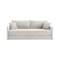 Canapea bej extensibilă cu tapițerie din catifea 209 cm Shannon – Cosmopolitan Design