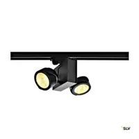 TEC KALU double, black, 60°, 3000K, incl. 3-circuit adapter