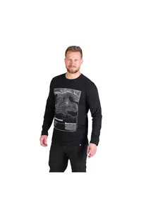 Tricou bumbac cu maneca lunga barbati Henderson - Negru